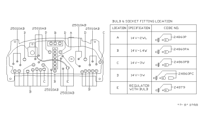 1998 Infiniti Q45 Instrument Meter & Gauge Diagram 2