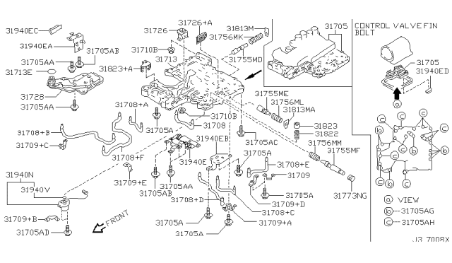 2000 Infiniti Q45 Control Valve (ATM) Diagram 2