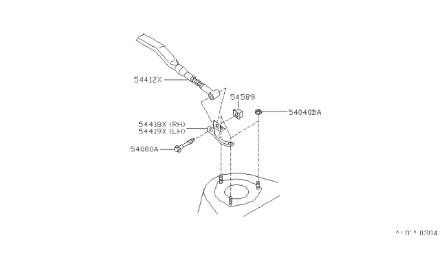 1997 Infiniti Q45 Front Suspension Diagram 1