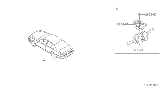 1997 Infiniti Q45 Microphone Unit-Telephone Diagram for 28336-6P100