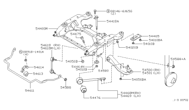 2001 Infiniti Q45 Front Suspension Diagram 2