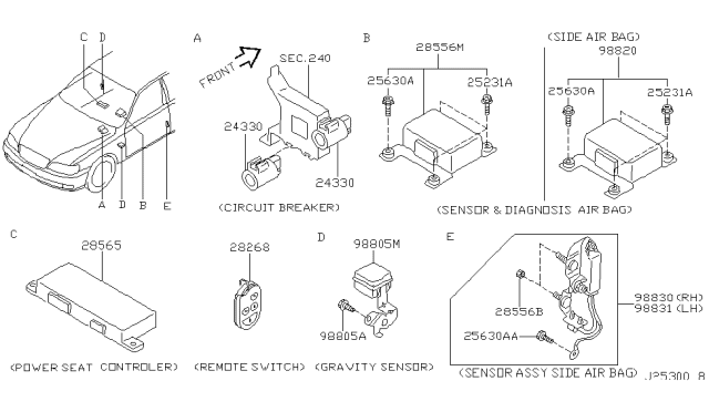 2000 Infiniti Q45 Electrical Unit Diagram 3
