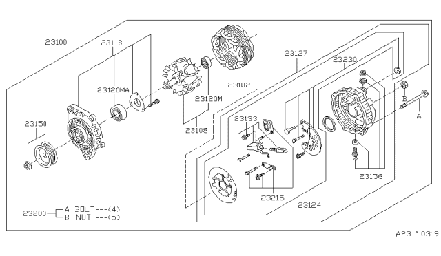 1998 Infiniti Q45 Cover Assy-Front Diagram for 23118-6P000