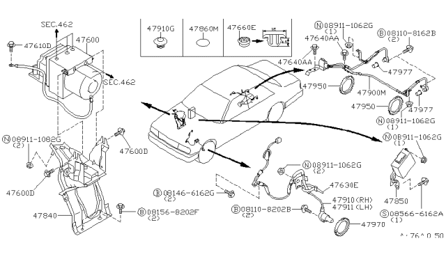 2000 Infiniti Q45 Anti Skid Control Diagram 1