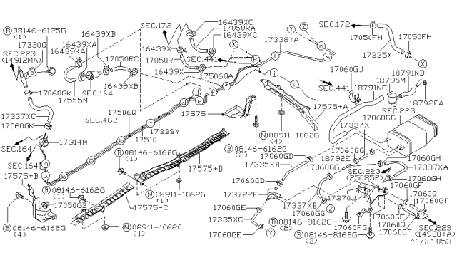 1998 Infiniti Q45 Hose-Breather Diagram for 17337-6P000