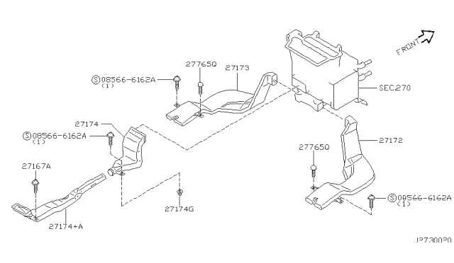 2000 Infiniti Q45 Nozzle & Duct Diagram 3