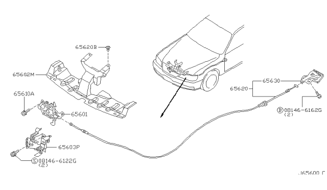 1999 Infiniti Q45 Hood Lock Control Diagram 2