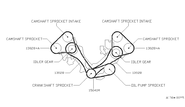 2000 Infiniti Q45 Camshaft & Valve Mechanism Diagram 1