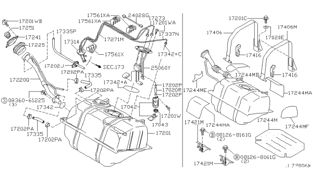 2001 Infiniti Q45 Tube-Breather Diagram for 17335-6P621