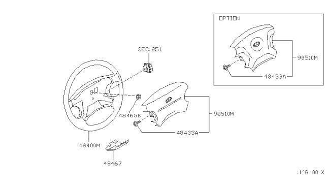 2001 Infiniti Q45 Steering Wheel Diagram