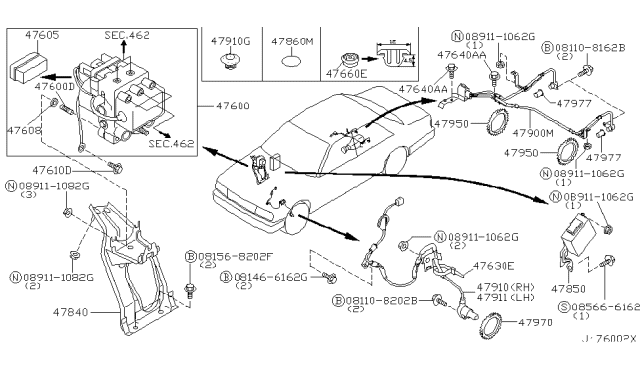 1998 Infiniti Q45 Anti Skid Control Diagram 1