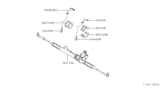 1998 Infiniti Q45 Steering Gear Mounting Diagram