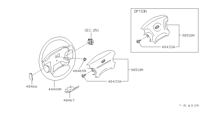 1999 Infiniti Q45 Steering Wheel Diagram 1