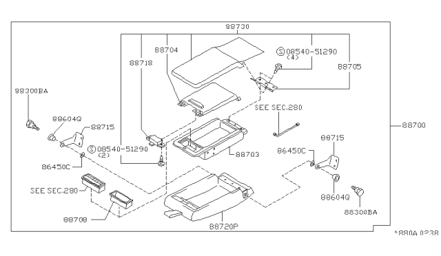 2001 Infiniti Q45 Rear Seat Diagram 1