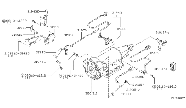 1999 Infiniti Q45 Control Switch & System Diagram 2