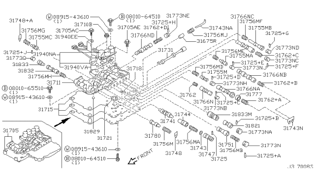 1999 Infiniti Q45 Control Valve (ATM) Diagram 4