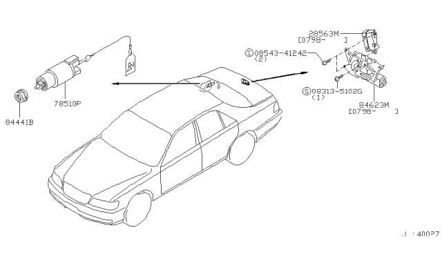 1999 Infiniti Q45 Trunk Opener Diagram