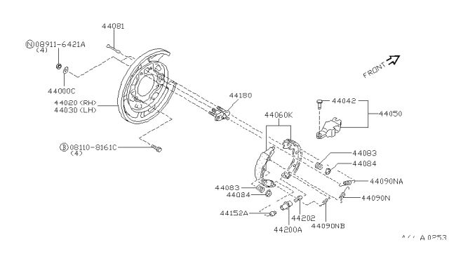 1997 Infiniti Q45 Rear Brake Diagram 2