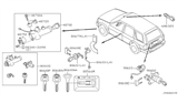 Diagram for Infiniti QX4 Door Lock Cylinder - H0600-3J125