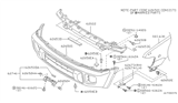 Diagram for 2000 Infiniti QX4 License Plate - 96212-3W700