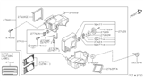 Diagram for 1999 Infiniti QX4 Evaporator - 27280-0W001