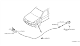 Diagram for 1998 Infiniti QX4 Hood Cable - 65621-0W010