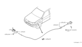 Diagram for 1998 Infiniti QX4 Hood Latch - 65601-1W300