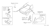 Diagram for Infiniti QX4 Car Mirror - 96366-2W760