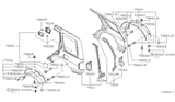 Diagram for 2003 Infiniti QX4 Fender - 78100-1W331