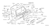 Diagram for Infiniti QX80 Body Mount Hole Plug - 64899-0W000