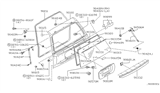 Diagram for Infiniti QX4 Body Door Lift Support - 90450-1W502