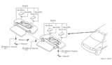 Diagram for Infiniti QX4 Sun Visor - 96401-1W610