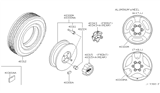 Diagram for 1997 Infiniti QX4 Wheel Cover - 40315-1W300