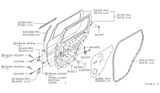 Diagram for 2001 Infiniti QX4 Door Seal - 82830-0W000