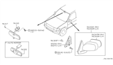 Diagram for 2003 Infiniti QX4 Car Mirror - 96302-5W602