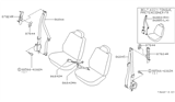 Diagram for 1999 Infiniti QX4 Seat Belt - 86845-1W611