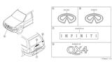 Diagram for 1998 Infiniti QX4 Emblem - 90894-1W311