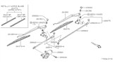 Diagram for 1997 Infiniti QX4 Windshield Wiper - 28886-0W000