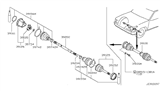 Diagram for Infiniti QX4 Axle Shaft - 39204-0W050
