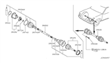 Diagram for 2001 Infiniti QX4 CV Joint - 39211-58G00