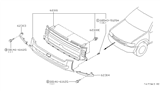 Diagram for 1997 Infiniti QX4 Grille - 62310-1W305