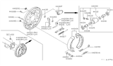 Diagram for Infiniti QX4 Brake Dust Shields - 44020-0W710