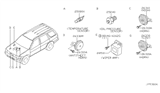 Diagram for Infiniti QX4 Horn - 25605-3W700