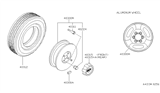 Diagram for 1998 Infiniti QX4 Spare Wheel - 40300-1W325