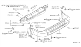 Diagram for 1997 Infiniti QX4 Bumper - H5022-1W325