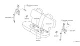 Diagram for 1997 Infiniti QX4 Seat Belt - 88850-0W700