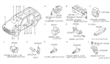 Diagram for Infiniti QX4 Power Window Switch - 25411-0V000