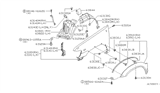 Diagram for 2000 Infiniti QX4 Fender - 63100-3W730