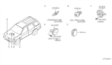 Diagram for Infiniti QX4 Horn - 25605-5W600