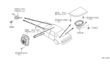 Diagram for 1995 Infiniti Q45 Car Speakers - 28146-68U00